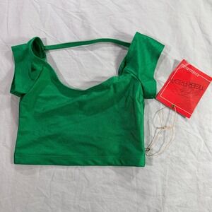 Tiger Friday Child XL Radiance Hepburn Green Blue Crop Top Dance Gymnastics NWT